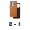 MARSİLYAN™- iPhone 16 Pro Max Kılıf Pusula Işık Koleksiyonu - Siyah Joko Magic 5D Hayalet Cam + Gold PVD Metal Kamera Lens