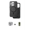 MARSİLYAN™- iPhone 16 Pro Max Kılıf Pusula Işık Koleksiyonu - Siyah Joko Magic 5D Hayalet Cam + Pers Alüminyum Kamera Lens - GI