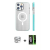 MARSİLYAN™- iPhone 16 Pro Max Kılıf Pusula Minimal Koleksiyonu - Şeffaf 360 Full Body Arka Koruyucu + Pers Alüminyum Kamera Lens - GS