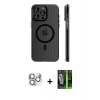 MARSİLYAN™- iPhone 16 Pro Max Kılıf Pusula Minimal Koleksiyonu - Şeffaf 360 Full Body Arka Koruyucu + Pers Alüminyum Kamera Lens - GS