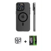MARSİLYAN™- iPhone 16 Pro Max Kılıf Pusula Minimal Koleksiyonu - Şeffaf 360 Full Body Arka Koruyucu + Pers Alüminyum Kamera Lens - GI