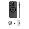 MARSİLYAN™- iPhone 16 Pro Max Kılıf Pusula Minimal Koleksiyonu - Şeffaf Pasifik Cam Ekran Koruyucu + Pers Alüminyum Kamera Lens - GI