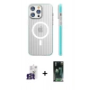 MARSİLYAN™- iPhone 16 Pro Max Kılıf Pusula Minimal Koleksiyonu - Siyah 360 Mat Full Body Arka Koruyucu + Bilvis Titan Kamera Lens - TMGI