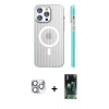 MARSİLYAN™- iPhone 16 Pro Max Kılıf Pusula Minimal Koleksiyonu - Siyah 360 Mat Full Body Arka Koruyucu + Pers Alüminyum Kamera Lens - GS