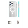 MARSİLYAN™- iPhone 16 Pro Max Kılıf Pusula Minimal Koleksiyonu - Siyah Bilvis 3D Cam Ekran Koruyucu + PVD Metal Kamera Lens - GD