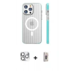 MARSİLYAN™- iPhone 16 Pro Max Kılıf Pusula Minimal Koleksiyonu - Siyah Bilvis 3D Cam Ekran Koruyucu + Pers Alüminyum Kamera Lens - GS