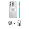 MARSİLYAN™- iPhone 16 Pro Max Kılıf Pusula Minimal Koleksiyonu - Siyah Bilvis 3X AR Hayalet Cam Ekran Koruyucu + Pers Alüminyum Kamera Lens - GI