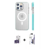 MARSİLYAN™- iPhone 16 Pro Max Kılıf Pusula Minimal Koleksiyonu - Siyah Bilvis 3X AR Hayalet Cam Ekran Koruyucu + Bilvis Titan Kamera Lens - TMGI