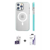 MARSİLYAN™- iPhone 16 Pro Max Kılıf Pusula Minimal Koleksiyonu - Siyah Bilvis 3X AR HD Cam Ekran Koruyucu + Bilvis Titan Kamera Lens - TMGI