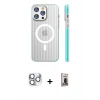 MARSİLYAN™- iPhone 16 Pro Max Kılıf Pusula Minimal Koleksiyonu - Siyah Bilvis Hayalet Cam Ekran Koruyucu + Pers Alüminyum Kamera Lens - GS