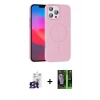 MARSİLYAN™- iPhone 16 Pro Max Kılıf Siluet Doku Özel Seri - Şeffaf 360 Full Body Arka Koruyucu + Bilvis Titan Kamera Lens - TMGI