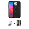MARSİLYAN™- iPhone 16 Pro Max Kılıf Siluet Doku Özel Seri - Şeffaf 360 Full Body Arka Koruyucu + Bilvis Titan Kamera Lens - TMGI