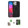 MARSİLYAN™- iPhone 16 Pro Max Kılıf Siluet Doku Özel Seri - Şeffaf 360 Full Body Arka Koruyucu + Raze Metal Kamera Lens - CLTM