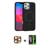 MARSİLYAN™- iPhone 16 Pro Max Kılıf Siluet Doku Özel Seri - Şeffaf 360 Full Body Arka Koruyucu + Pers Alüminyum Kamera Lens - CLTM