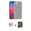 MARSİLYAN™- iPhone 16 Pro Max Kılıf Siluet Doku Özel Seri - Şeffaf 360 Full Body Arka Koruyucu + Pers Alüminyum Kamera Lens - GS