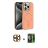 MARSİLYAN™- iPhone 16 Pro Max Kılıf Siluet Doku Özel Seri - Şeffaf 360 Full Body Arka Koruyucu + Pers Alüminyum Kamera Lens - CLTM