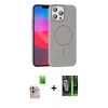 MARSİLYAN™- iPhone 16 Pro Max Kılıf Siluet Doku Özel Seri - Şeffaf 360 Full Body Arka Koruyucu + Raze Metal Kamera Lens - NLGY
