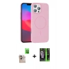 MARSİLYAN™- iPhone 16 Pro Max Kılıf Siluet Doku Özel Seri - Şeffaf 360 Full Body Arka Koruyucu + Raze Metal Kamera Lens - NLGY