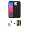 MARSİLYAN™- iPhone 16 Pro Max Kılıf Siluet Doku Özel Seri - Şeffaf 360 Full Body Arka Koruyucu + Raze Metal Kamera Lens - NLGY