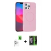 MARSİLYAN™- iPhone 16 Pro Max Kılıf Siluet Doku Özel Seri - Şeffaf 360 Full Body Arka Koruyucu + Raze Metal Kamera Lens - BZ