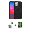 MARSİLYAN™- iPhone 16 Pro Max Kılıf Siluet Doku Özel Seri - Şeffaf 360 Full Body Arka Koruyucu + Raze Metal Kamera Lens - SH