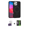MARSİLYAN™- iPhone 16 Pro Max Kılıf Siluet Doku Özel Seri - Şeffaf 360 Full Body Arka Koruyucu + Bilvis Titan Kamera Lens - SH