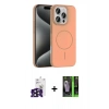 MARSİLYAN™- iPhone 16 Pro Max Kılıf Siluet Doku Özel Seri - Şeffaf 360 Full Body Arka Koruyucu + Bilvis Titan Kamera Lens - SH