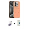 MARSİLYAN™- iPhone 16 Pro Max Kılıf Siluet Doku Özel Seri - Şeffaf Pasifik Cam Ekran Koruyucu + Bilvis Titan Kamera Lens - TMGI