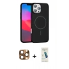 MARSİLYAN™- iPhone 16 Pro Max Kılıf Siluet Doku Özel Seri - Şeffaf Pasifik Cam Ekran Koruyucu + Pers Alüminyum Kamera Lens - CLTM