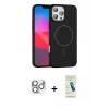MARSİLYAN™- iPhone 16 Pro Max Kılıf Siluet Doku Özel Seri - Şeffaf Pasifik Cam Ekran Koruyucu + Pers Alüminyum Kamera Lens - GS