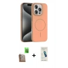MARSİLYAN™- iPhone 16 Pro Max Kılıf Siluet Doku Özel Seri - Şeffaf Pasifik Cam Ekran Koruyucu + Raze Metal Kamera Lens - CLTM