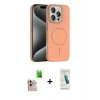 MARSİLYAN™- iPhone 16 Pro Max Kılıf Siluet Doku Özel Seri - Şeffaf Pasifik Cam Ekran Koruyucu + Raze Metal Kamera Lens - NLGY