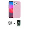 MARSİLYAN™- iPhone 16 Pro Max Kılıf Siluet Doku Özel Seri - Siyah 360 Mat Full Body Arka Koruyucu + Pers Alüminyum Kamera Lens - GS