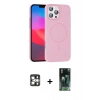 MARSİLYAN™- iPhone 16 Pro Max Kılıf Siluet Doku Özel Seri - Siyah 360 Mat Full Body Arka Koruyucu + PVD Metal Kamera Lens - GS