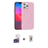 MARSİLYAN™- iPhone 16 Pro Max Kılıf Siluet Doku Özel Seri - Siyah Bilvis 3D Cam Ekran Koruyucu + Bilvis Titan Kamera Lens - SH