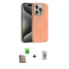 MARSİLYAN™- iPhone 16 Pro Max Kılıf Siluet Doku Özel Seri - Siyah Bilvis 3D Cam Ekran Koruyucu + Raze Metal Kamera Lens - CLTM