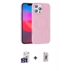 MARSİLYAN™- iPhone 16 Pro Max Kılıf Siluet Doku Özel Seri - Siyah Bilvis 3D Cam Ekran Koruyucu + Titanyum Gri Bilvis Titan Kamera Lens