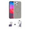 MARSİLYAN™- iPhone 16 Pro Max Kılıf Siluet Doku Özel Seri - Siyah Bilvis 3X AR Hayalet Cam Ekran Koruyucu + Bilvis Titan Kamera Lens - TMGI