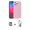 MARSİLYAN™- iPhone 16 Pro Max Kılıf Siluet Doku Özel Seri - Siyah Bilvis 3X AR Hayalet Cam Ekran Koruyucu + PVD Metal Kamera Lens - GS