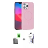 MARSİLYAN™- iPhone 16 Pro Max Kılıf Siluet Doku Özel Seri - Siyah Bilvis 3X AR Hayalet Cam Ekran Koruyucu + Raze Metal Kamera Lens - SH