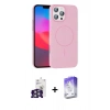 MARSİLYAN™- iPhone 16 Pro Max Kılıf Siluet Doku Özel Seri - Siyah Bilvis 5in1 3D Magic Cam Ekran Koruyucu + Bilvis Titan Kamera Lens - GS