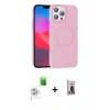 MARSİLYAN™- iPhone 16 Pro Max Kılıf Siluet Doku Özel Seri - Siyah Bilvis Hayalet Cam Ekran Koruyucu + Raze Metal Kamera Lens - BZ