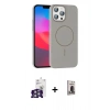 MARSİLYAN™- iPhone 16 Pro Max Kılıf Siluet Doku Özel Seri - Siyah Bilvis Hayalet Cam Ekran Koruyucu + Bilvis Titan Kamera Lens - GS