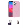 MARSİLYAN™- iPhone 16 Pro Max Kılıf Siluet Doku Özel Seri - Siyah Bilvis Hayalet Cam Ekran Koruyucu + Bilvis Titan Kamera Lens - GS