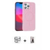 MARSİLYAN™- iPhone 16 Pro Max Kılıf Siluet Doku Özel Seri - Siyah Bilvis Hayalet Cam Ekran Koruyucu + Pers Alüminyum Kamera Lens - GS