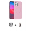 MARSİLYAN™- iPhone 16 Pro Max Kılıf Siluet Doku Özel Seri - Siyah Bilvis Hayalet Cam Ekran Koruyucu + Pers Alüminyum Kamera Lens - GI