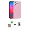 MARSİLYAN™- iPhone 16 Pro Max Kılıf Siluet Doku Özel Seri - Siyah Bilvis Hayalet Cam Ekran Koruyucu + Raze Metal Kamera Lens - CLTM
