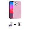MARSİLYAN™- iPhone 16 Pro Max Kılıf Siluet Doku Özel Seri - Siyah Bilvis Hayalet Cam Ekran Koruyucu + Bilvis Titan Kamera Lens - TMGI