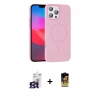 MARSİLYAN™- iPhone 16 Pro Max Kılıf Siluet Doku Özel Seri - Siyah Buffer Cam Ekran Koruyucu + Bilvis Titan Kamera Lens - TMGI