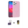 MARSİLYAN™- iPhone 16 Pro Max Kılıf Siluet Doku Özel Seri - Siyah Buffer Cam Ekran Koruyucu + Bilvis Titan Kamera Lens - SH